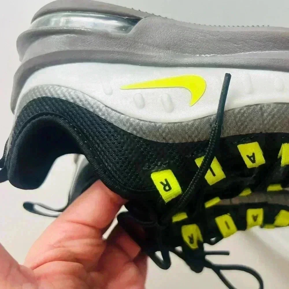 NIKE AIR MAX AXIS GS BLACK / GREEN GREY  KIDS RUNNING SHOES NEW